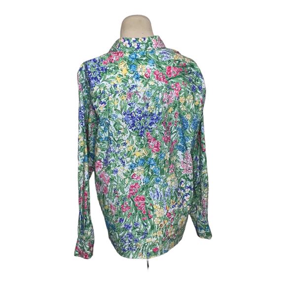 Tog Shop long sleeves floral buttoned blouse size M - Picture 2 of 9